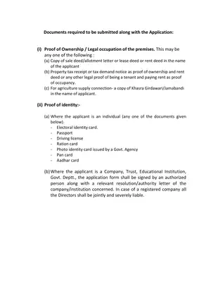 Documents Required For New Electricity Connection in Haryana