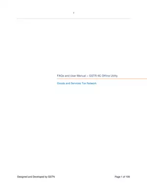 FAQs and User Manual – GSTR-9C Offline Utility