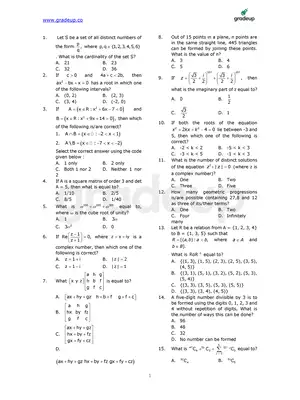 NDA 1 Mathematics Question Paper 2016