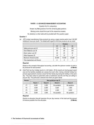 CA Final (OLD) Group 2 Question & Answer May 2019