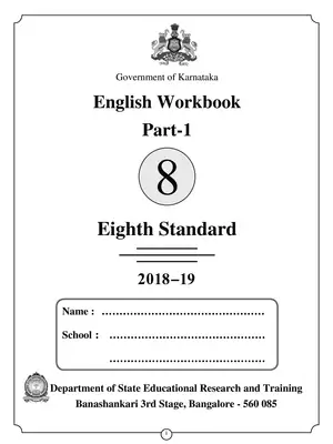 Karnataka Class 8 English Work Book Part 1