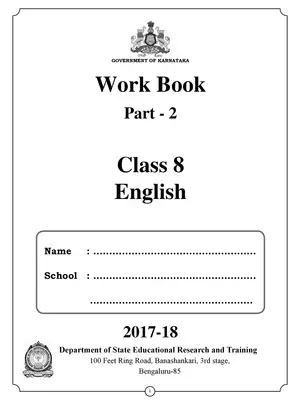 Karnataka Class 8 English Work Book Part 2