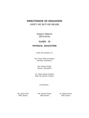 Physical Education Class 11 Book