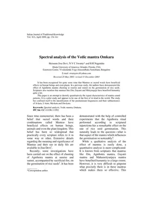 Spectral Analysis OM