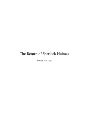 The Return of Sherlock Holmes