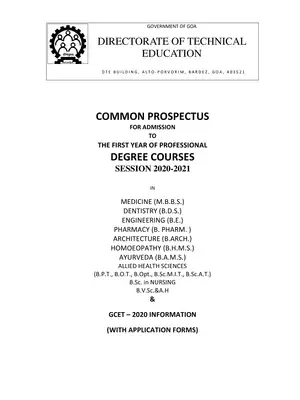 GCET Examination 2020 Prospectus