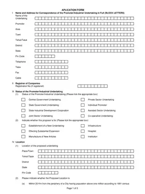 Bihar New Industry Application Form