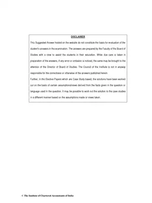 CA Final (New) Risk Management Question Paper Nov 2019