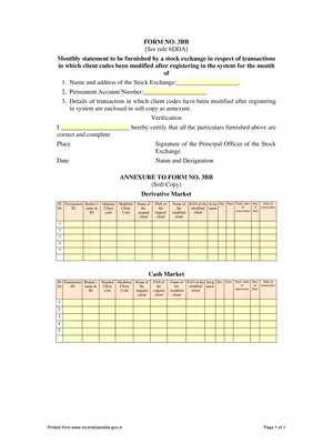 Form No 3BB Rule 6DDA