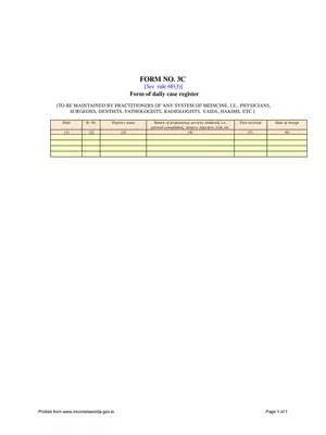 Form No 3C Daily Case Register