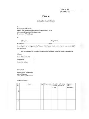 Maavoi Scheme Form  A