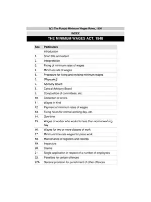 Minimum Wages Act, 1948