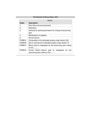 The Payment of Bonus Rules, 1975