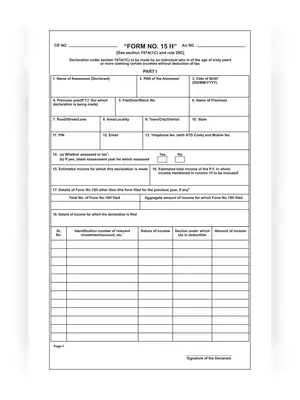 GDC Bank 15G and 15H FORM