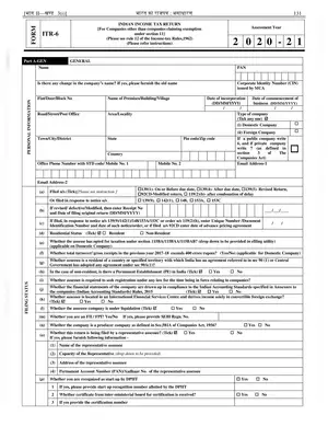 ITR-6 Form 2020-21