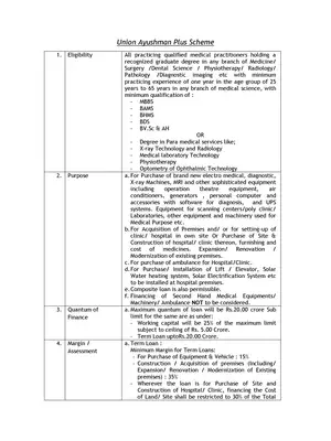 Union Ayushman Plus Scheme