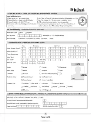 Allahabad Bank KYC Form