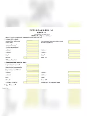 Form No 24G – TDS/TCS Book Adjustment Statement