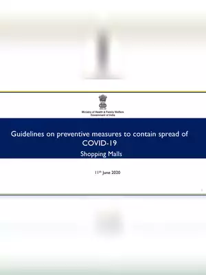 Guidelines for Shopping Malls to Contain Spread of COVID-19