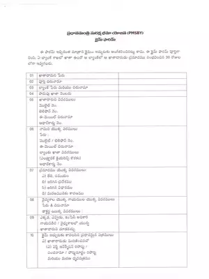 PMSBY Claim Application Form