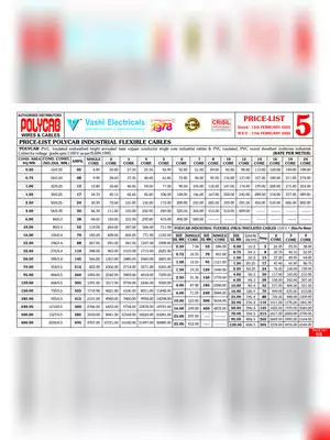 Polycab Wires & Cables Price List 2020