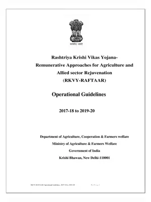 Rashtriya Krishi Vikas Yojana Operational Guidelines