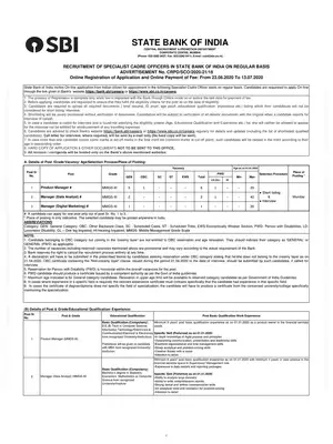 SBI SCO Advt. No- CRPD/SCO/2020-21/18 Notification 2020