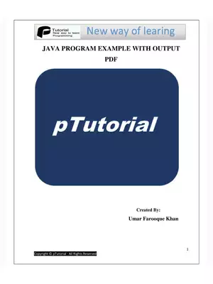 Java Programs With Output