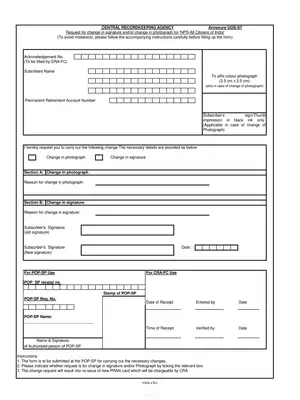 NPS S7 Subscriber’s Photo and signature change Form