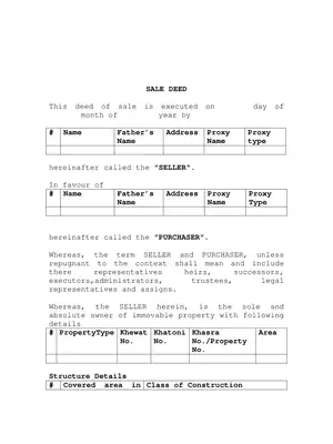 Haryana Sale Deed Templates