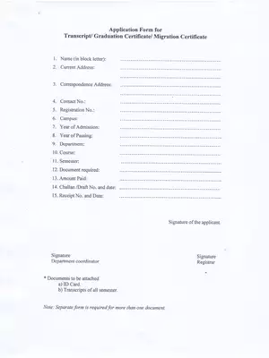 Migration Application Form