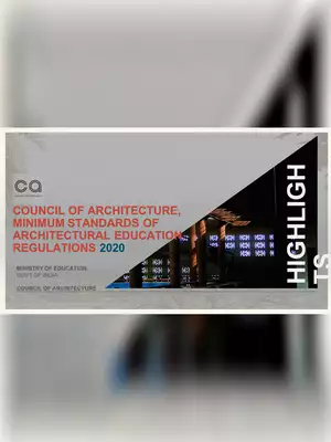 Minimum Standards of Architectural Education, Regulations 2020