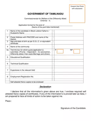 Sign Language Interpreter Job Application Form