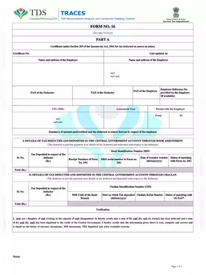 Form 16 (Part A)