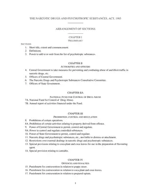 The Narcotic Drugs and Psychotropic Substances (NDPS) Act 1985