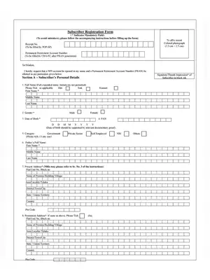 Central Bank of India NPS Form