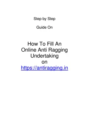 Anti Ragging Online Form Procedure