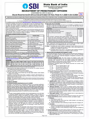 SBI PO Recruitment Notification 2020