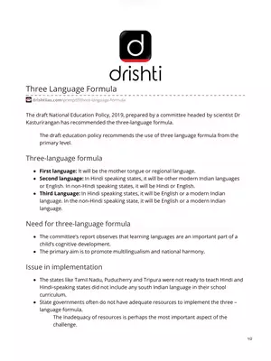 Three Language Formula