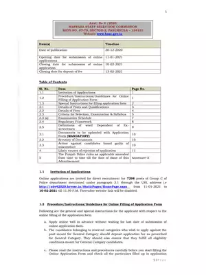 HSSC Police Recruitment 2021