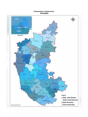 Karnataka Map with Districts and Taluks