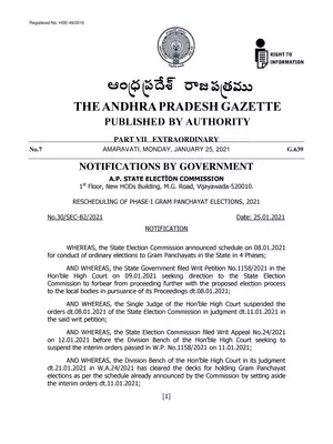 AP Panchayat Election 2021 Notification