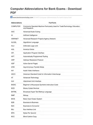 Computer Abbreviations List