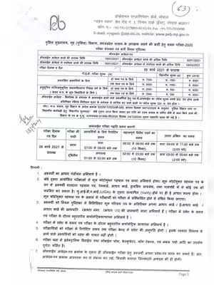 MP Police Constable Vacancy Notification  2021