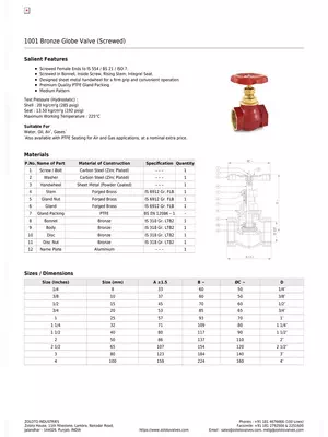 Zoloto Valves Products Brochure