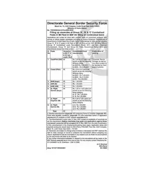 BSF Recruitment 2021 Notification