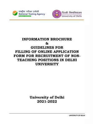 DU Non Reaching Recruitment 2021 Brochure