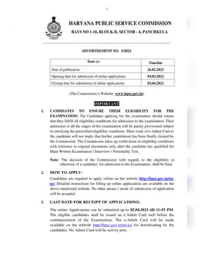 HCS Recruitment 2021 Notification