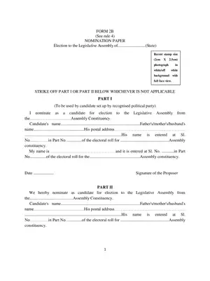 Election Nomination Form