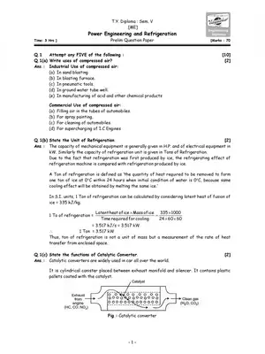 Power Engineering and Refrigeration